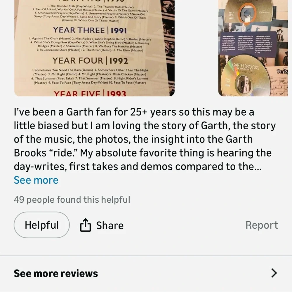 #0727****Garth Brooks The Anthology Part I Book